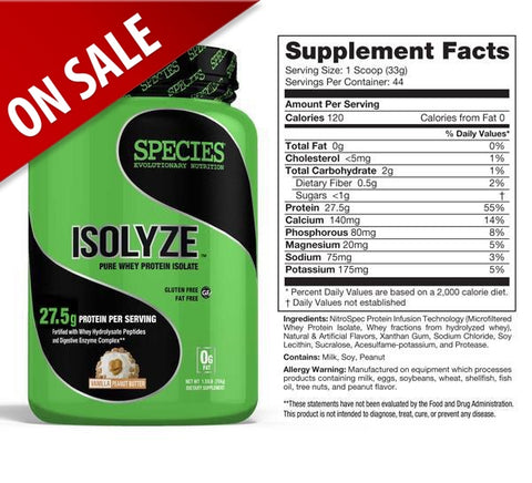 Isolyze Vanilla Peanut Butter 22 ON SALE