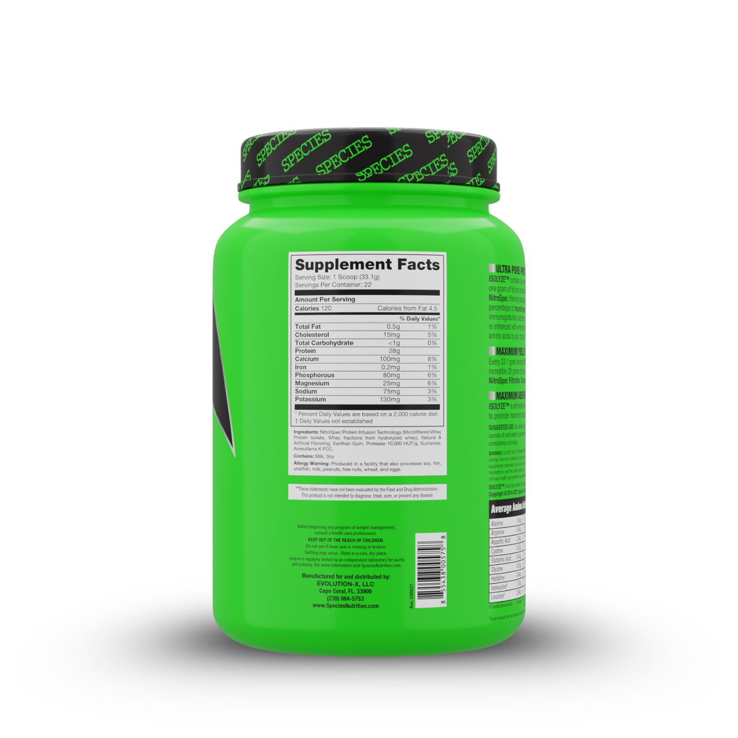 Isolyze 22 Serve Caramel Macchiato - Back