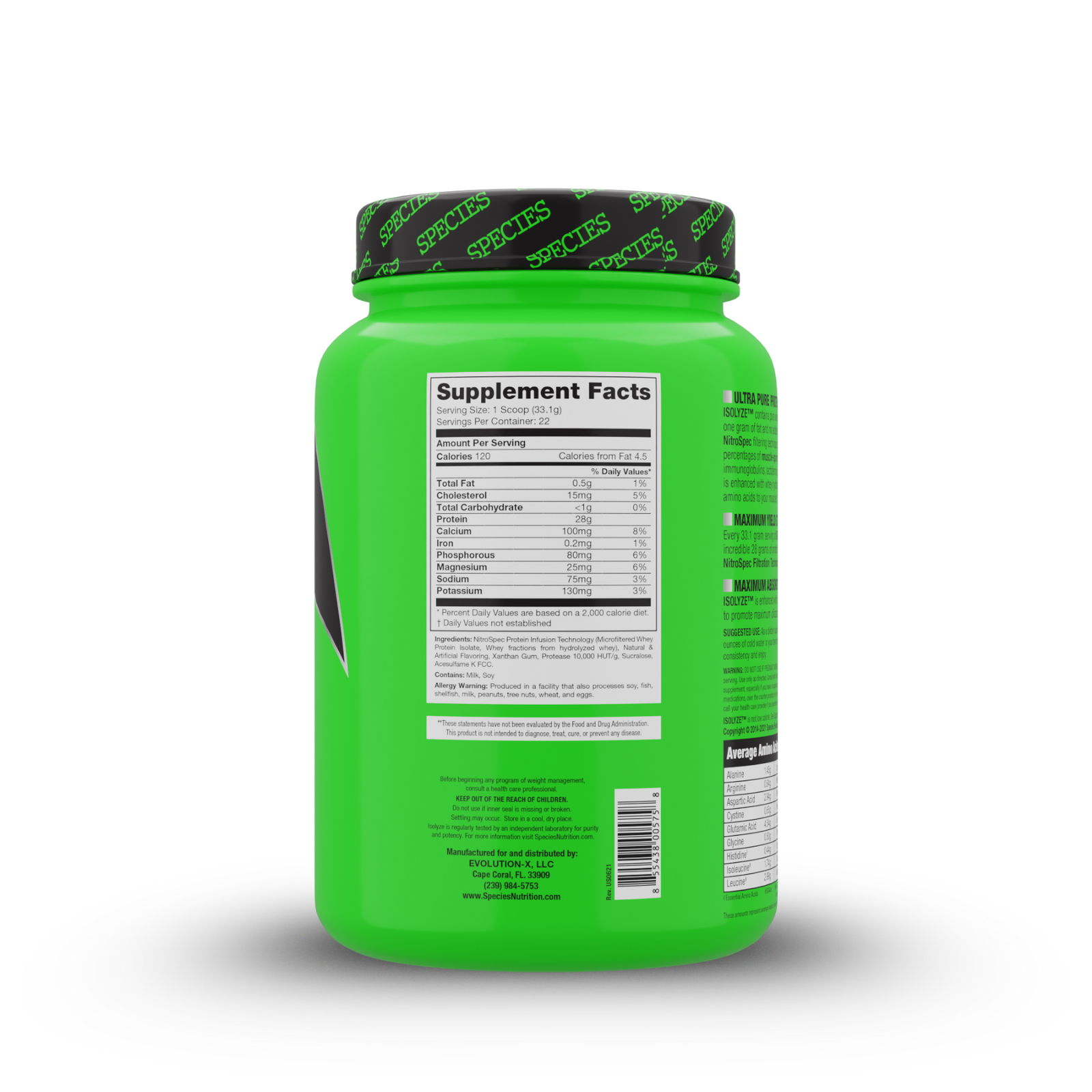 Isolyze 22 Serve Caramel Macchiato - Back