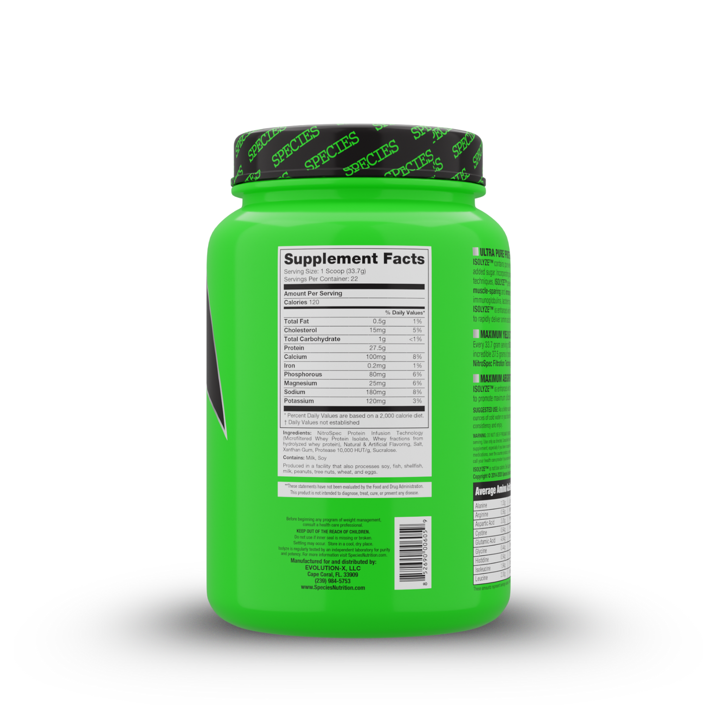 Isolyze 22 Serve Pumpkin Spice - Back
