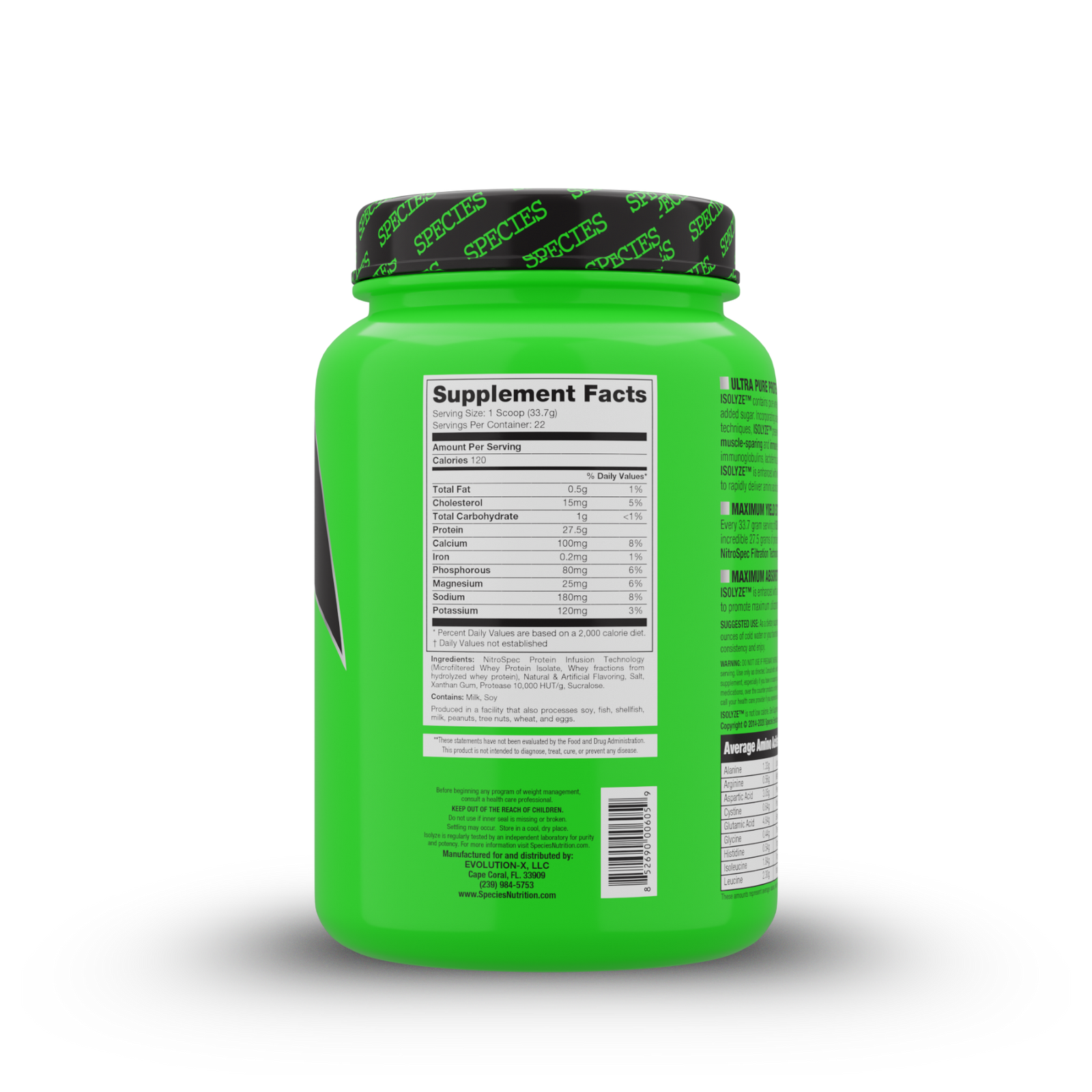 Isolyze 22 Serve Pumpkin Spice - Back