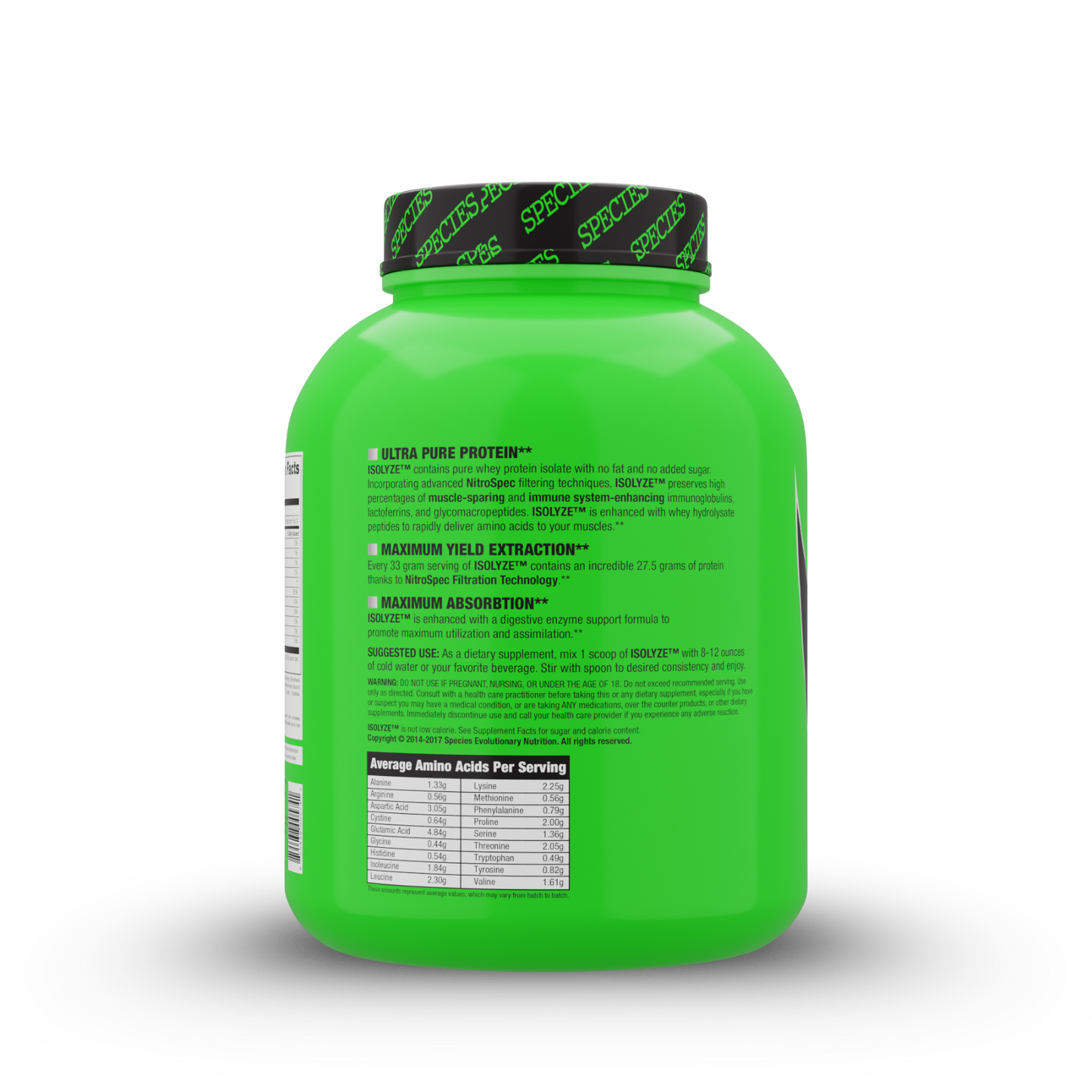 Isolyze 44 Serve Chocolate Peanut Butter - Side