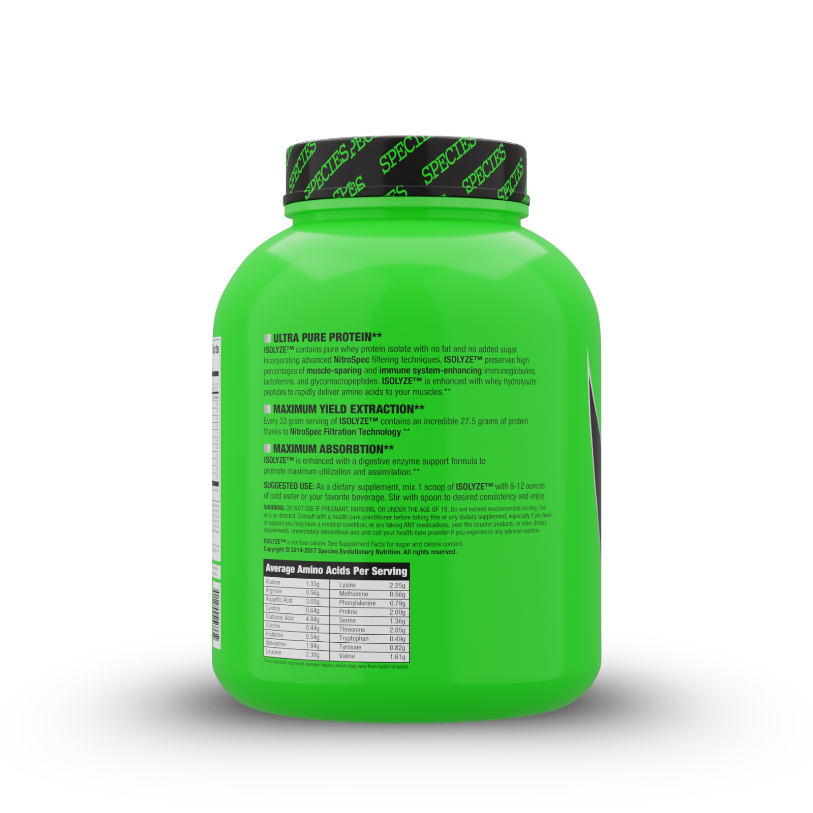 Isolyze 44 Serve Vanilla Peanut Butter - Side