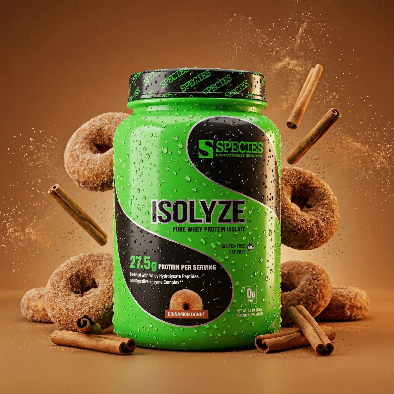 Isolyze 22 Serve Cinnamon Donut - Hero Dark