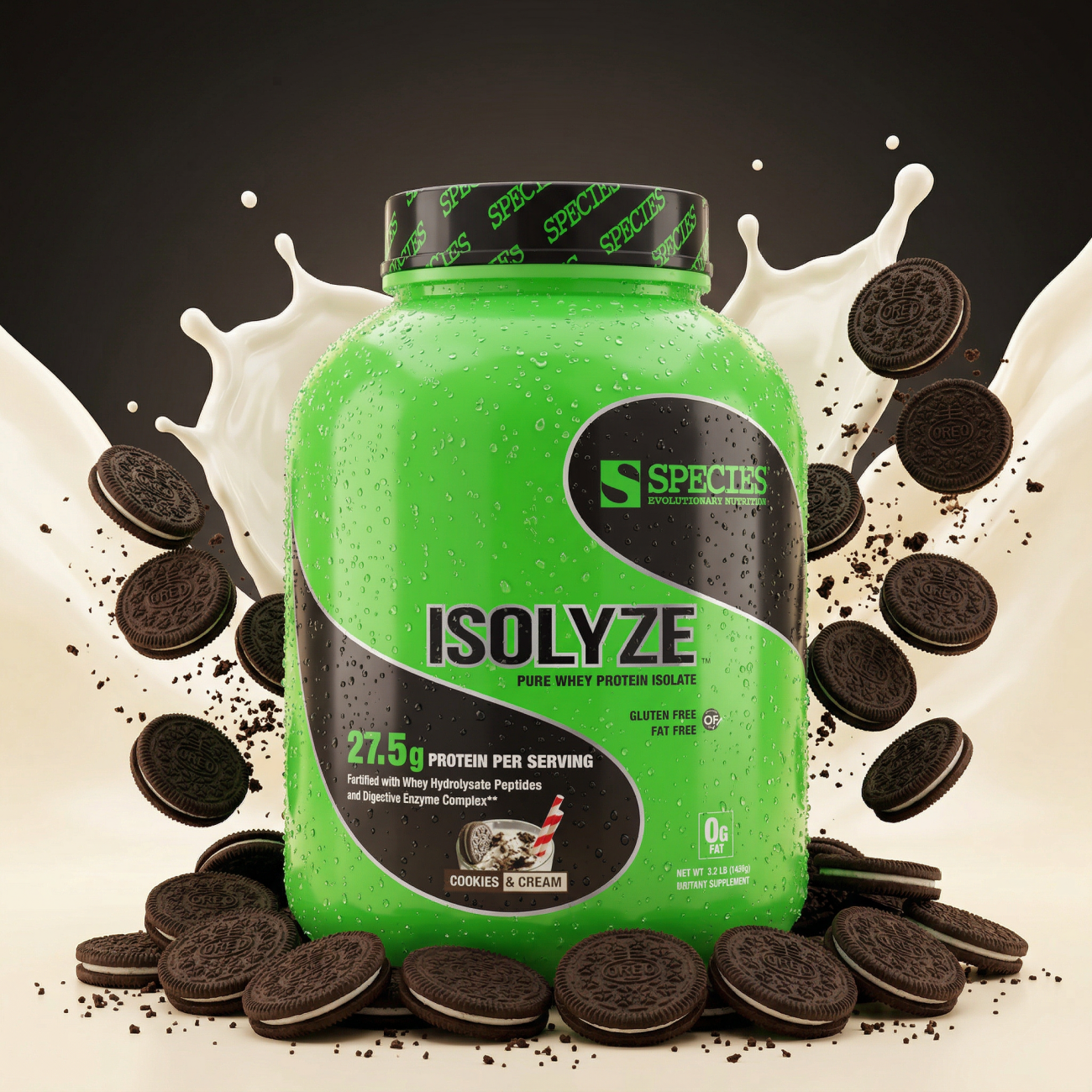 Isolyze 44 Serve Cookies & Cream - Hero Dark