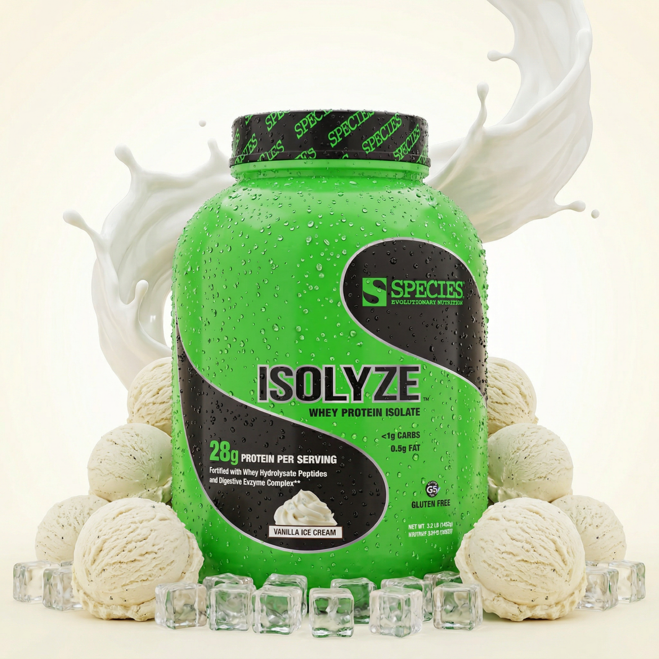 Isolyze 44 Serve Vanilla Ice Cream - Hero Dark