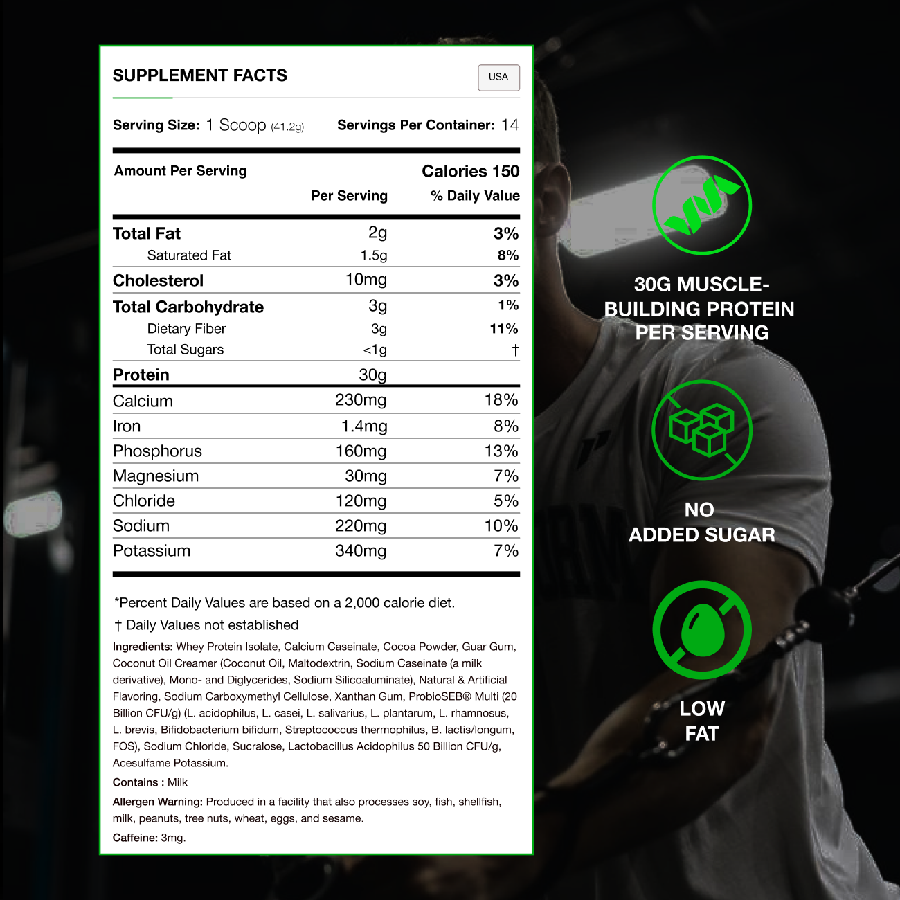 Protolyze Chocolate - Supplement Facts